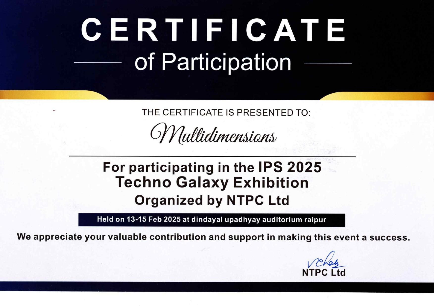 Multidimensions: Driving Innovation at NTPC IPS 2025 Techno Galaxy Exhibition Multidimensions: Driving Innovation at NTPC IPS 2025 Techno Galaxy Exhibition