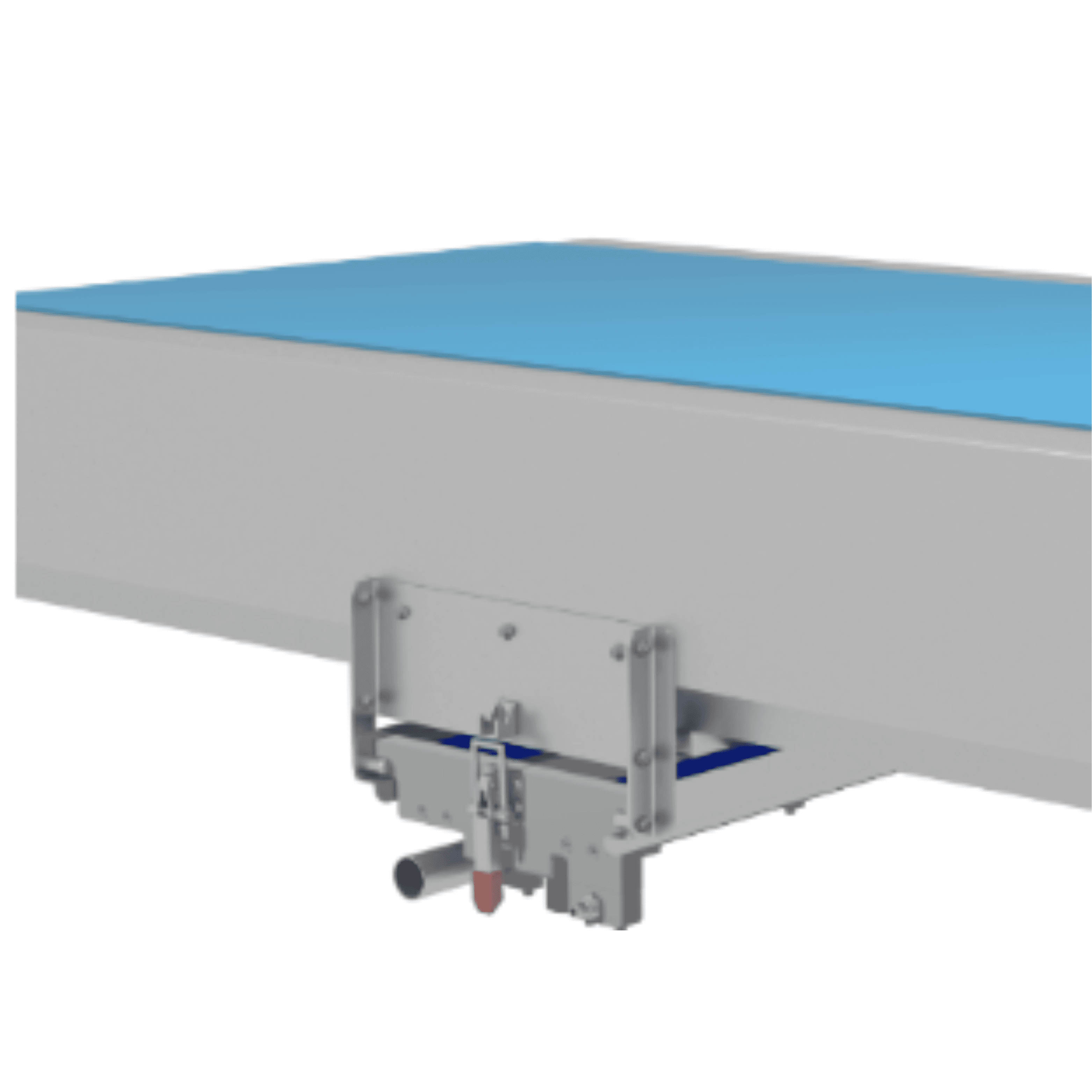 NARROW FIXED SYSTEM - SINGLE (Simplified return mounted steam cleaner for flat belts )